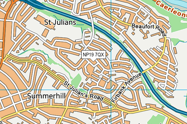 NP19 7QX map - OS VectorMap District (Ordnance Survey) NP19 7QX map - OS VectorMap District (Ordnance Survey)