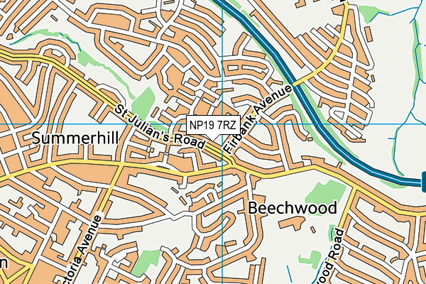 NP19 7RZ map - OS VectorMap District (Ordnance Survey) NP19 7RZ map - OS VectorMap District (Ordnance Survey)