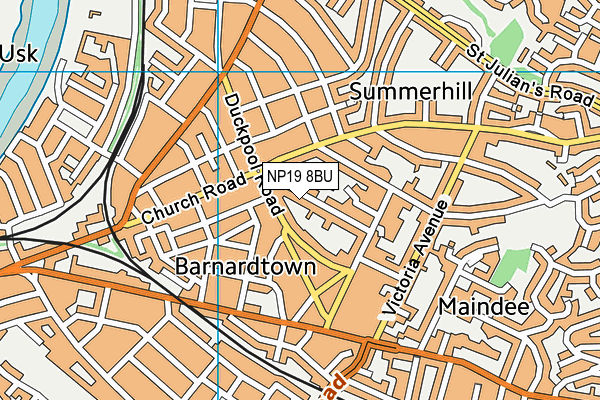 NP19 8BU map - OS VectorMap District (Ordnance Survey) NP19 8BU map - OS VectorMap District (Ordnance Survey)