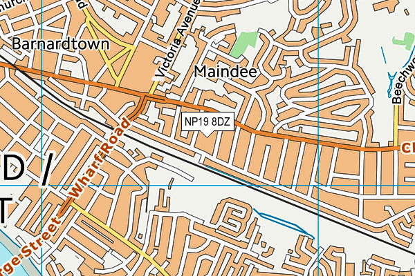 NP19 8DZ map - OS VectorMap District (Ordnance Survey) NP19 8DZ map - OS VectorMap District (Ordnance Survey)