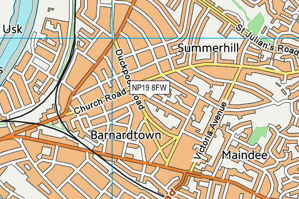NP19 8FW map - OS VectorMap District (Ordnance Survey) NP19 8FW map - OS VectorMap District (Ordnance Survey)