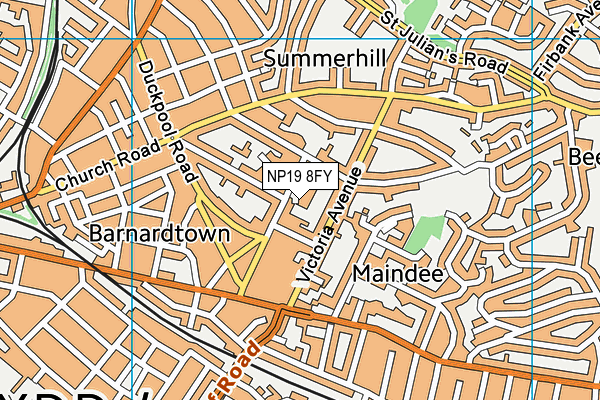 NP19 8FY map - OS VectorMap District (Ordnance Survey) NP19 8FY map - OS VectorMap District (Ordnance Survey)