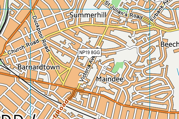 NP19 8GG map - OS VectorMap District (Ordnance Survey) NP19 8GG map - OS VectorMap District (Ordnance Survey)
