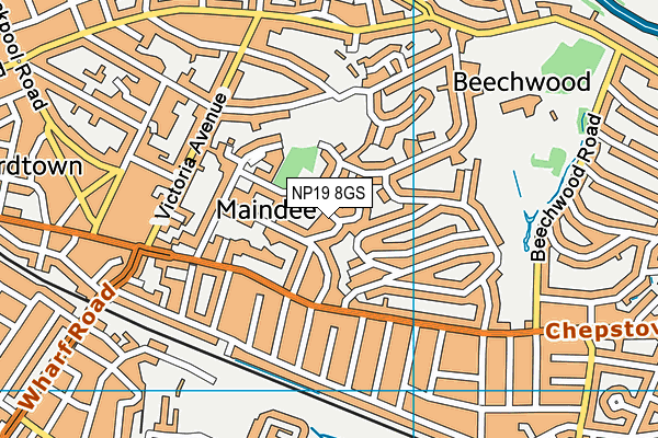 NP19 8GS map - OS VectorMap District (Ordnance Survey) NP19 8GS map - OS VectorMap District (Ordnance Survey)
