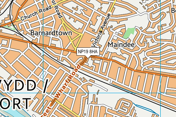 NP19 8HA map - OS VectorMap District (Ordnance Survey) NP19 8HA map - OS VectorMap District (Ordnance Survey)