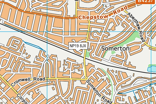 NP19 8JX map - OS VectorMap District (Ordnance Survey) NP19 8JX map - OS VectorMap District (Ordnance Survey)