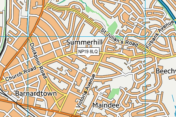NP19 8LQ map - OS VectorMap District (Ordnance Survey) NP19 8LQ map - OS VectorMap District (Ordnance Survey)