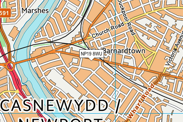 NP19 8WU map - OS VectorMap District (Ordnance Survey) NP19 8WU map - OS VectorMap District (Ordnance Survey)