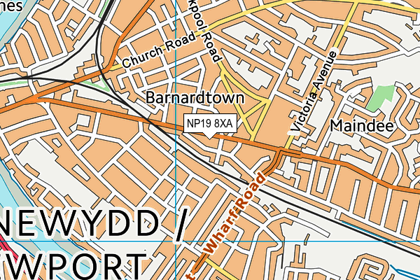 NP19 8XA map - OS VectorMap District (Ordnance Survey) NP19 8XA map - OS VectorMap District (Ordnance Survey)