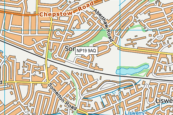 NP19 9AQ map - OS VectorMap District (Ordnance Survey)