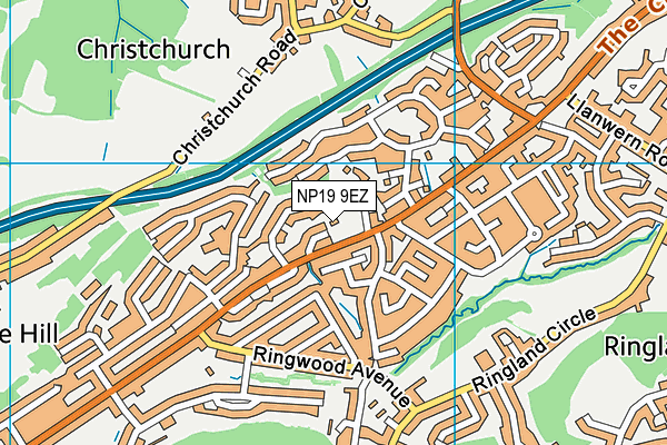 NP19 9EZ map - OS VectorMap District (Ordnance Survey) NP19 9EZ map - OS VectorMap District (Ordnance Survey)
