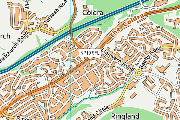 NP19 9FL map - OS VectorMap District (Ordnance Survey) NP19 9FL map - OS VectorMap District (Ordnance Survey)