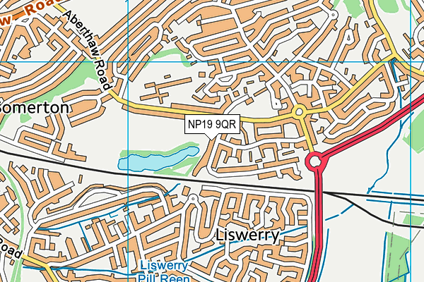 NP19 9QR map - OS VectorMap District (Ordnance Survey) NP19 9QR map - OS VectorMap District (Ordnance Survey)