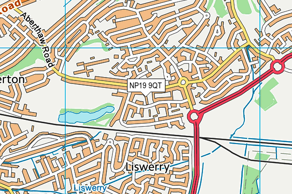 NP19 9QT map - OS VectorMap District (Ordnance Survey) NP19 9QT map - OS VectorMap District (Ordnance Survey)