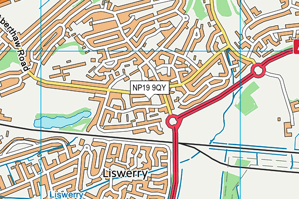 NP19 9QY map - OS VectorMap District (Ordnance Survey) NP19 9QY map - OS VectorMap District (Ordnance Survey)