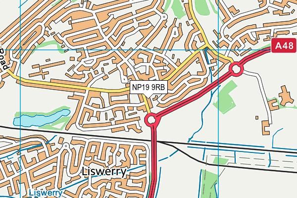 NP19 9RB map - OS VectorMap District (Ordnance Survey) NP19 9RB map - OS VectorMap District (Ordnance Survey)