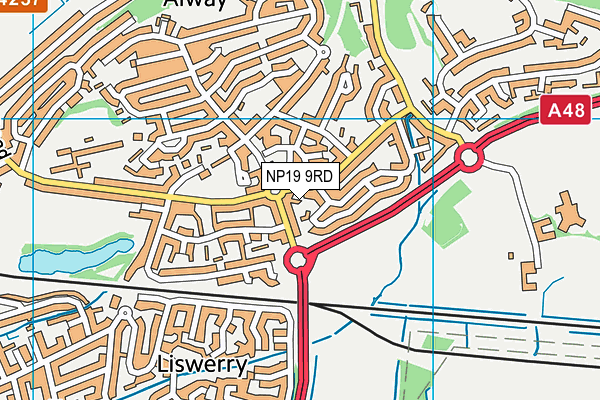 NP19 9RD map - OS VectorMap District (Ordnance Survey) NP19 9RD map - OS VectorMap District (Ordnance Survey)