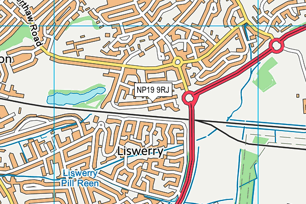 NP19 9RJ map - OS VectorMap District (Ordnance Survey) NP19 9RJ map - OS VectorMap District (Ordnance Survey)