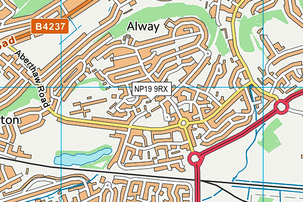 NP19 9RX map - OS VectorMap District (Ordnance Survey) NP19 9RX map - OS VectorMap District (Ordnance Survey)
