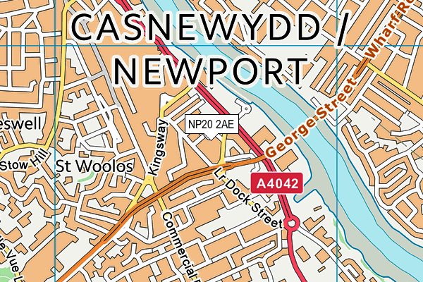 NP20 2AE map - OS VectorMap District (Ordnance Survey)