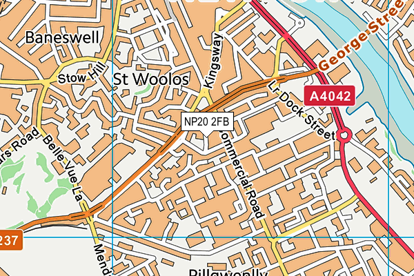 NP20 2FB map - OS VectorMap District (Ordnance Survey)