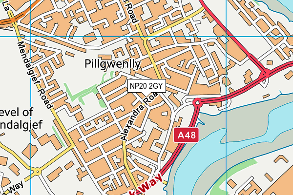 NP20 2GY map - OS VectorMap District (Ordnance Survey)