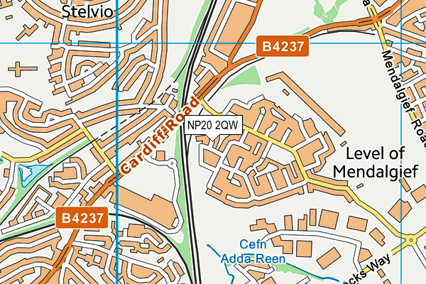 NP20 2QW map - OS VectorMap District (Ordnance Survey) NP20 2QW map - OS VectorMap District (Ordnance Survey)