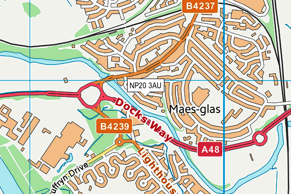 NP20 3AU map - OS VectorMap District (Ordnance Survey)