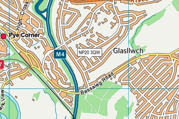 NP20 3QW map - OS VectorMap District (Ordnance Survey)