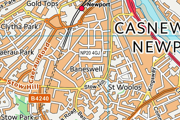 NP20 4GJ map - OS VectorMap District (Ordnance Survey)