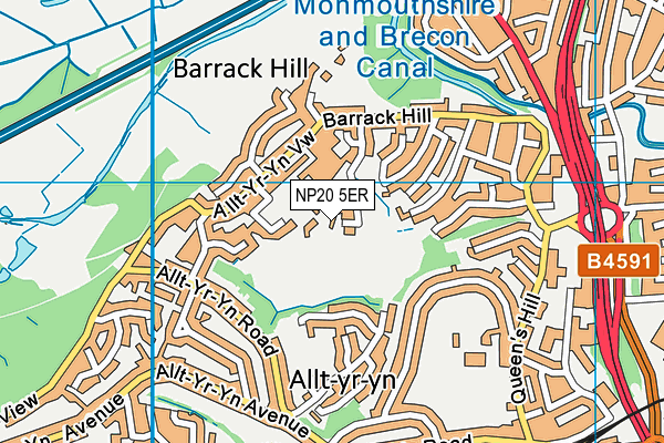 NP20 5ER map - OS VectorMap District (Ordnance Survey) NP20 5ER map - OS VectorMap District (Ordnance Survey)