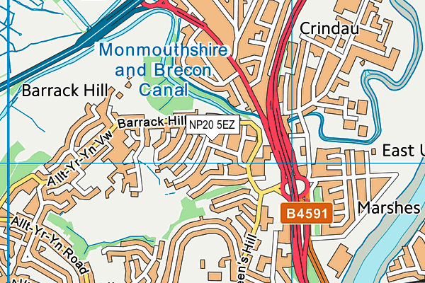 NP20 5EZ map - OS VectorMap District (Ordnance Survey) NP20 5EZ map - OS VectorMap District (Ordnance Survey)