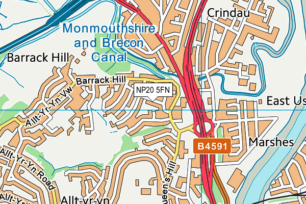 NP20 5FN map - OS VectorMap District (Ordnance Survey) NP20 5FN map - OS VectorMap District (Ordnance Survey)