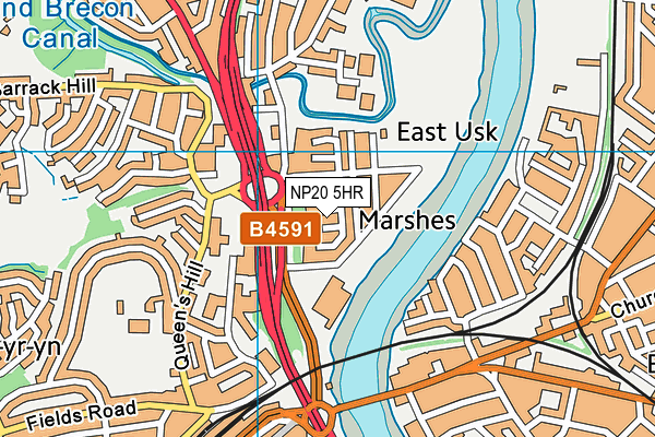 NP20 5HR map - OS VectorMap District (Ordnance Survey)