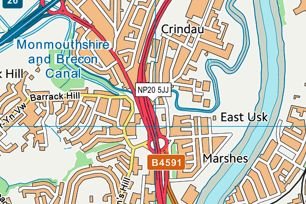 NP20 5JJ map - OS VectorMap District (Ordnance Survey)