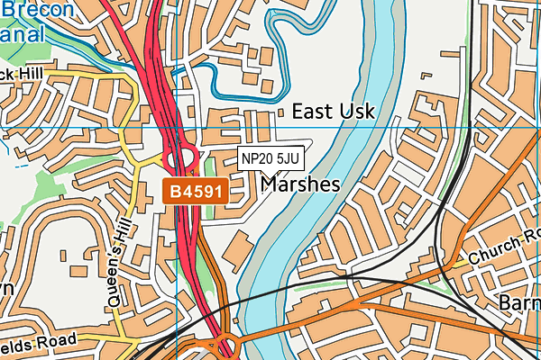 NP20 5JU map - OS VectorMap District (Ordnance Survey)