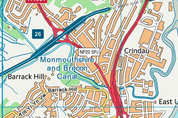 NP20 5PJ map - OS VectorMap District (Ordnance Survey) NP20 5PJ map - OS VectorMap District (Ordnance Survey)