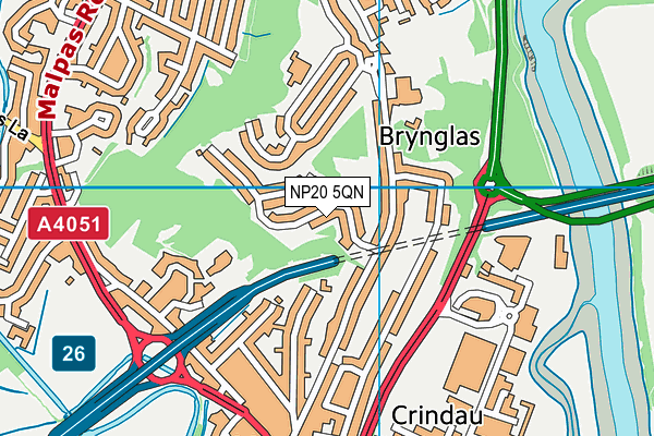 NP20 5QN map - OS VectorMap District (Ordnance Survey)