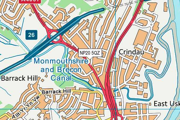 NP20 5QZ map - OS VectorMap District (Ordnance Survey) NP20 5QZ map - OS VectorMap District (Ordnance Survey)