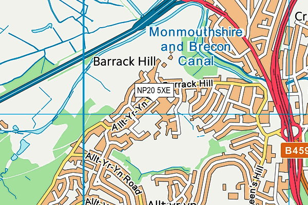NP20 5XE map - OS VectorMap District (Ordnance Survey) NP20 5XE map - OS VectorMap District (Ordnance Survey)