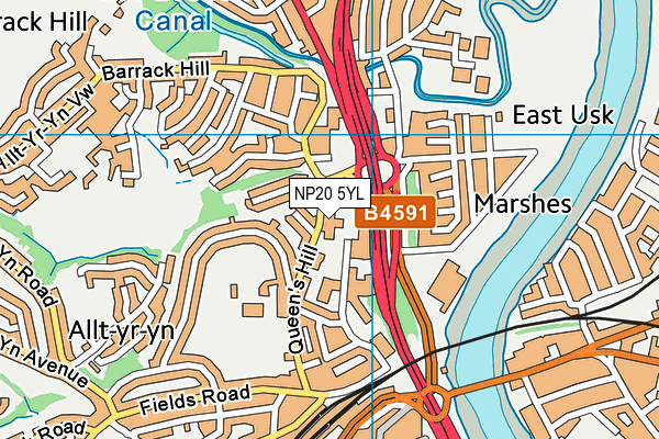 NP20 5YL map - OS VectorMap District (Ordnance Survey) NP20 5YL map - OS VectorMap District (Ordnance Survey)