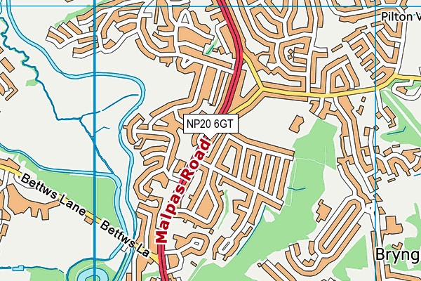 NP20 6GT map - OS VectorMap District (Ordnance Survey) NP20 6GT map - OS VectorMap District (Ordnance Survey)