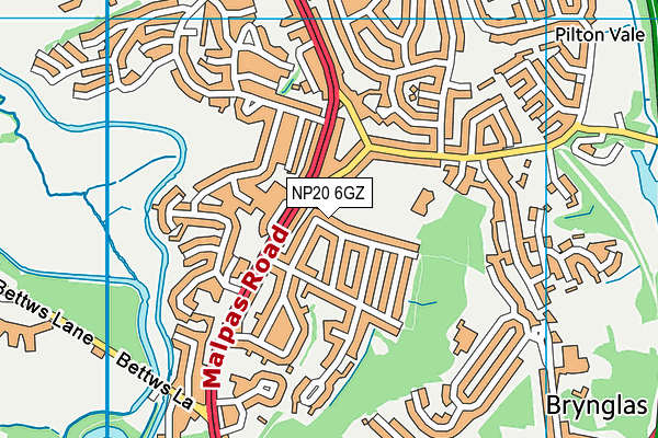 NP20 6GZ map - OS VectorMap District (Ordnance Survey) NP20 6GZ map - OS VectorMap District (Ordnance Survey)