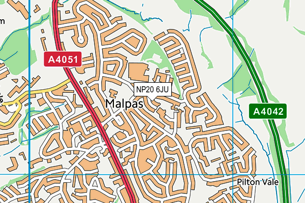 NP20 6JU map - OS VectorMap District (Ordnance Survey)