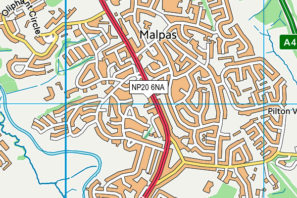 NP20 6NA map - OS VectorMap District (Ordnance Survey)