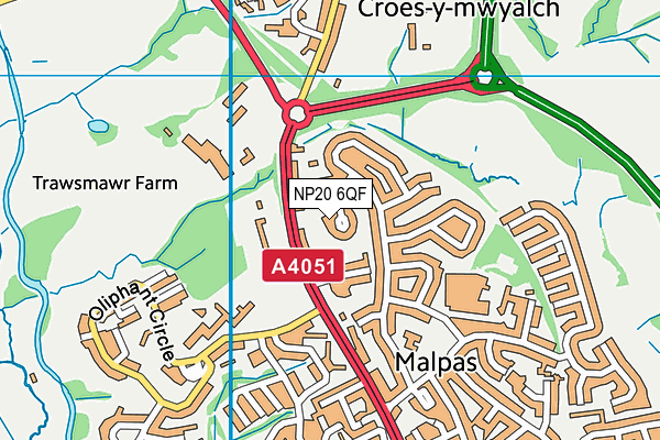 NP20 6QF map - OS VectorMap District (Ordnance Survey) NP20 6QF map - OS VectorMap District (Ordnance Survey)