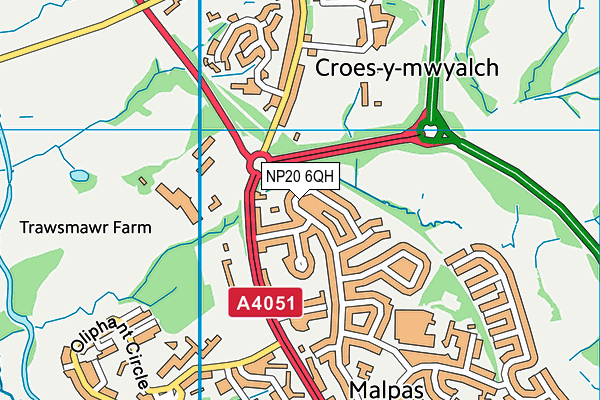 NP20 6QH map - OS VectorMap District (Ordnance Survey) NP20 6QH map - OS VectorMap District (Ordnance Survey)
