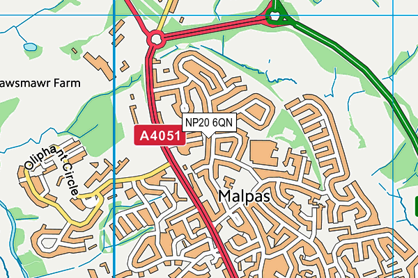 NP20 6QN map - OS VectorMap District (Ordnance Survey)