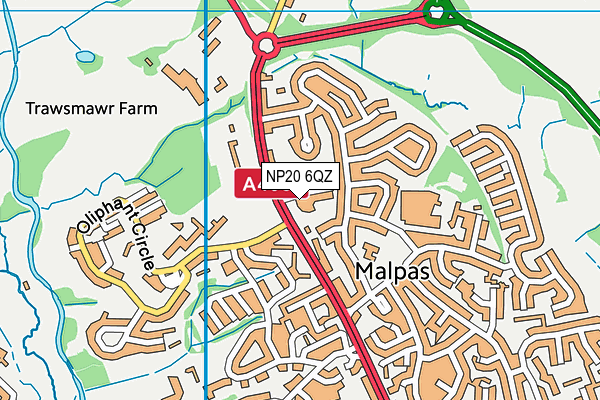 NP20 6QZ map - OS VectorMap District (Ordnance Survey) NP20 6QZ map - OS VectorMap District (Ordnance Survey)