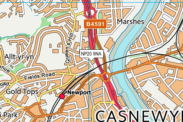 NP20 9NA map - OS VectorMap District (Ordnance Survey)